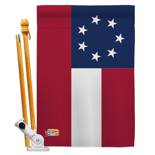 Patriotic Multicolor Double-Sided Vertical House Flag, 28" x 40"