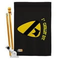 thumbnail image 1 of Americana Home & Garden AA-MI-HS-140375-IP-BO-D-US18-AG 28 x 40 in. Black 1st Cavalry Military Impressions Decorative Vertical Double Sided House Flag Set & Pole Bracket Hardware Flag Set, 1 of 1