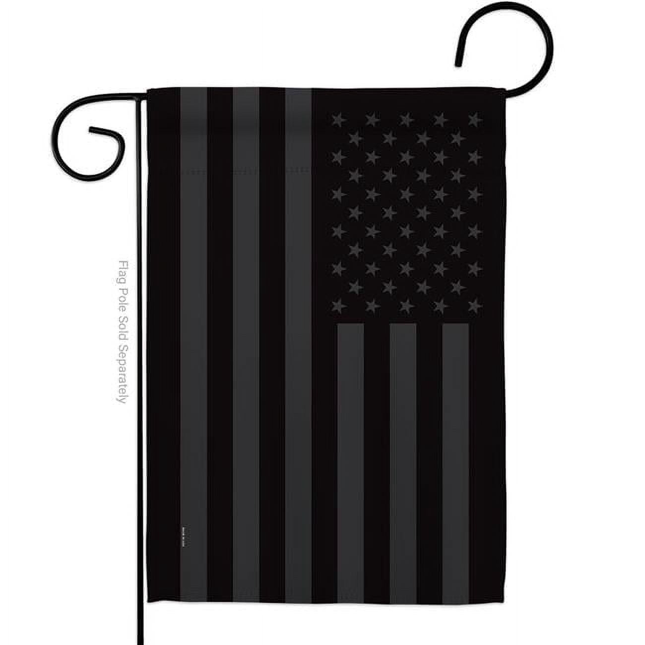 Americana Home & Garden G141188-BO 13 x 18.5 in. All Black America USA Historic Vertical Garden Flag with Double-Sided House Decoration Banner Yard Gift
