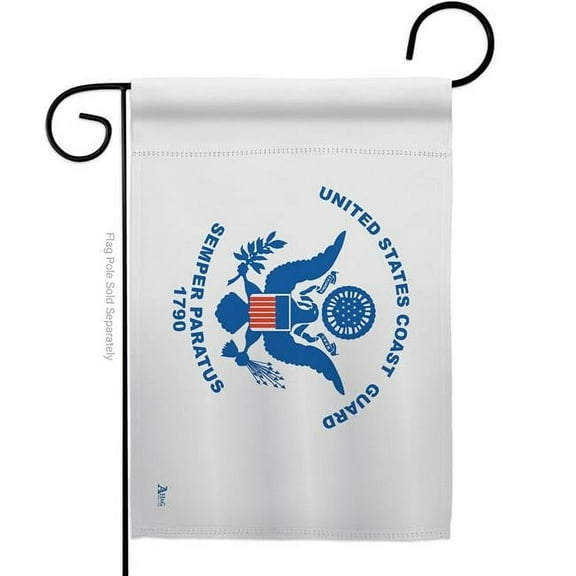 Americana Home & Garden G142312-BO 13 x 18.5 in. Coast Guard Garden Flag with Armed Forces Double-Sided Decorative Horizontal Flags House Decoration Banner Yard Gift