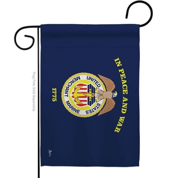 Americana Home & Garden G142347-BO 13 x 18.5 in. Merchant Marine Garden Flag with Armed Forces Corps Double-Sided Decorative Horizontal Flags House Decoration Banner Yard Gift