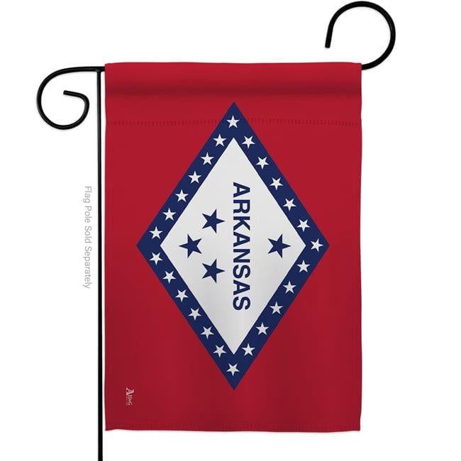 Americana Home & Garden G142504-BO 13 x 18.5 in. Arkansas American State Garden Flag with Double-Sided Horizontal House Decoration Banner Yard Gift