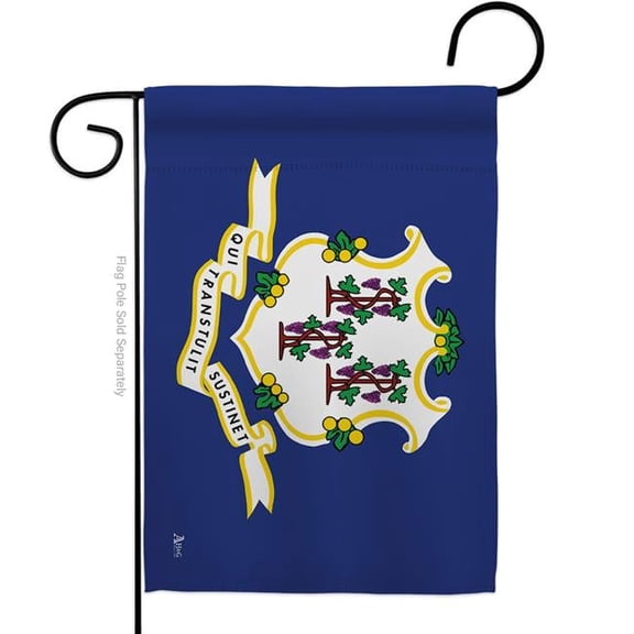 Americana Home & Garden G142507-BO 13 x 18.5 in. Connecticut American State Garden Flag with Double-Sided Horizontal House Decoration Banner Yard Gift