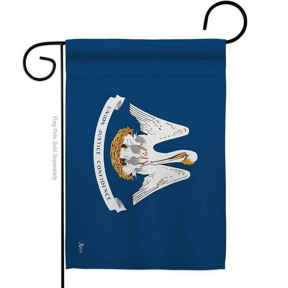 Americana Home & Garden G142519-BO 13 x 18.5 in. Louisiana American State Garden Flag with Double-Sided Horizontal House Decoration Banner Yard Gift