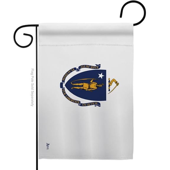 Americana Home & Garden G142522-BO 13 x 18.5 in. Massachusetts American State Garden Flag with Double-Sided Horizontal House Decoration Banner Yard Gift