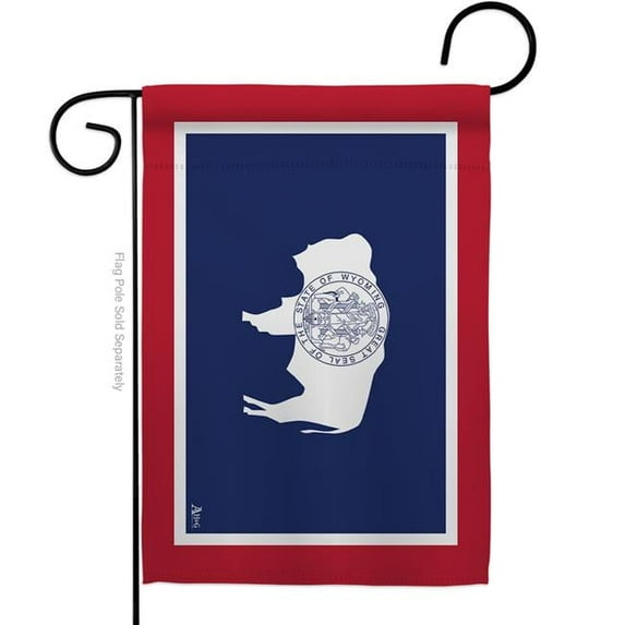 Americana Home & Garden G142551-BO 13 x 18.5 in. Wyoming American State Garden Flag with Double-Sided Horizontal House Decoration Banner Yard Gift