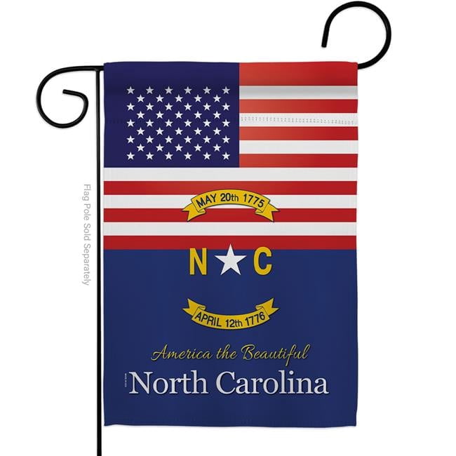 Americana Home & Garden G142585-BO 13 x 18.5 in. USA North Carolina American State Vertical Garden Flag with Double-Sided House Decoration Banner Yard Gift