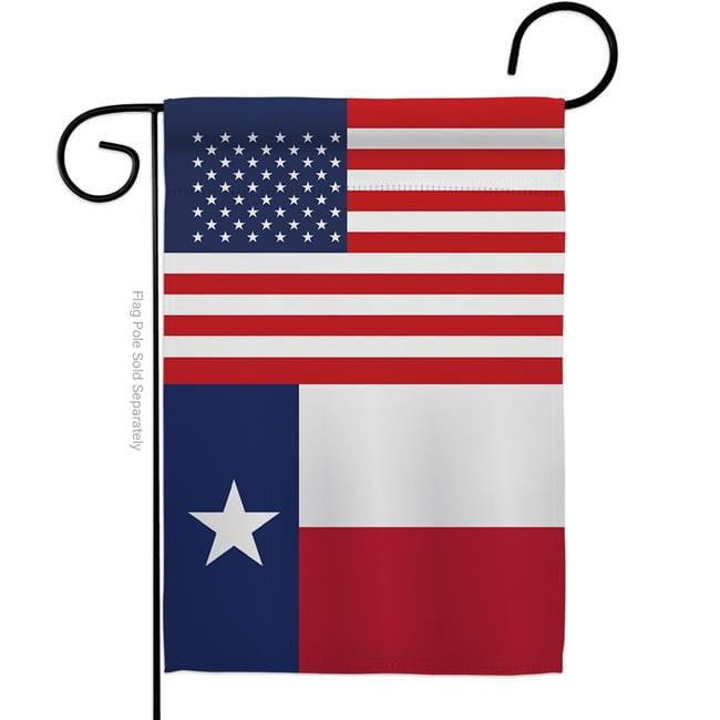 Americana Home & Garden G142804-BO 13 x 18.5 in. USA Texas American State Vertical Garden Flag with Double-Sided House Decoration Banner Yard Gift