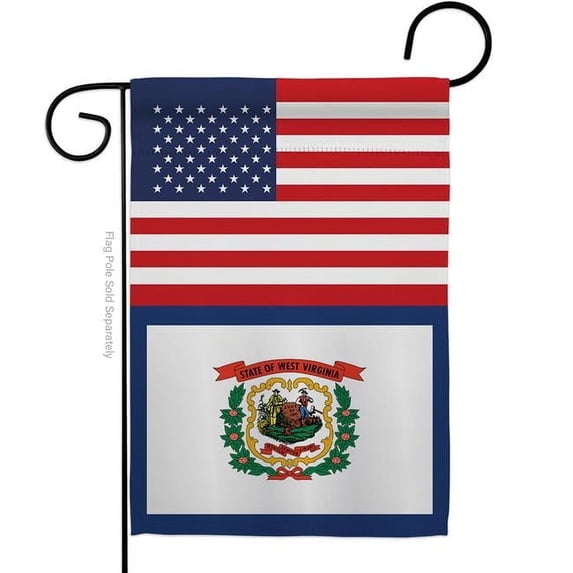 Americana Home & Garden G142811-BO 13 x 18.5 in. USA West Virginia American State Vertical Garden Flag with Double-Sided House Decoration Banner Yard Gift