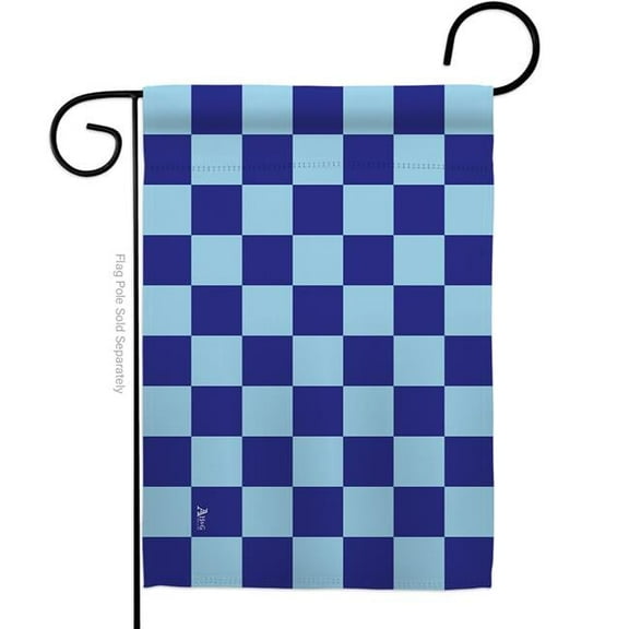 Americana Home & Garden G142823-BO Blue Checker Novelty Merchant 13 x 18.5 in. Double-Sided Decorative Horizontal Garden Flags for House Decoration Banner Yard Gift