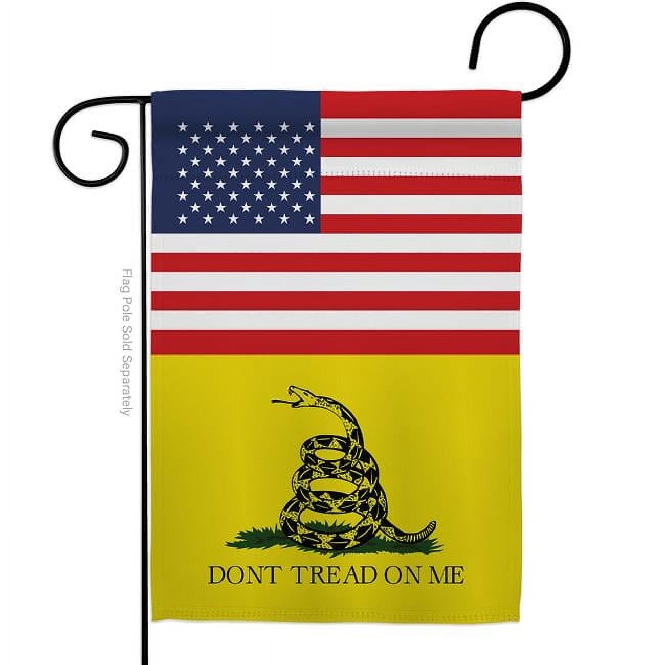 Americana Home & Garden G142839-BO 13 x 18.5 in. USA Gadsden American Historic Vertical Garden Flag with Double-Sided House Decoration Banner Yard Gift