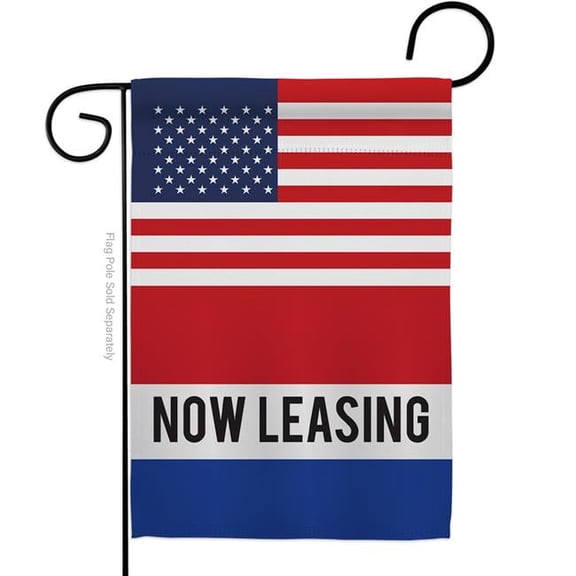 Americana Home & Garden G142849-BO US Now Leasing Novelty Merchant 13 x 18.5 in. Double-Sided Decorative Vertical Garden Flags for House Decoration Banner Yard Gift
