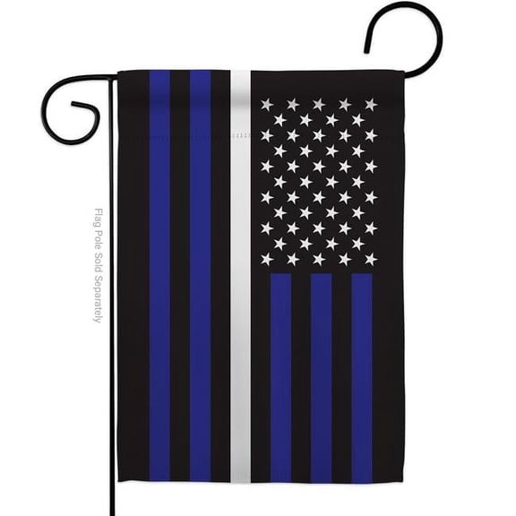 Americana Home & Garden G142924-BO 13 x 18.5 in. US Thin White Line Garden Flag with Armed Forces EMT Double-Sided Decorative Horizontal Flags House Decoration Banner Yard Gift