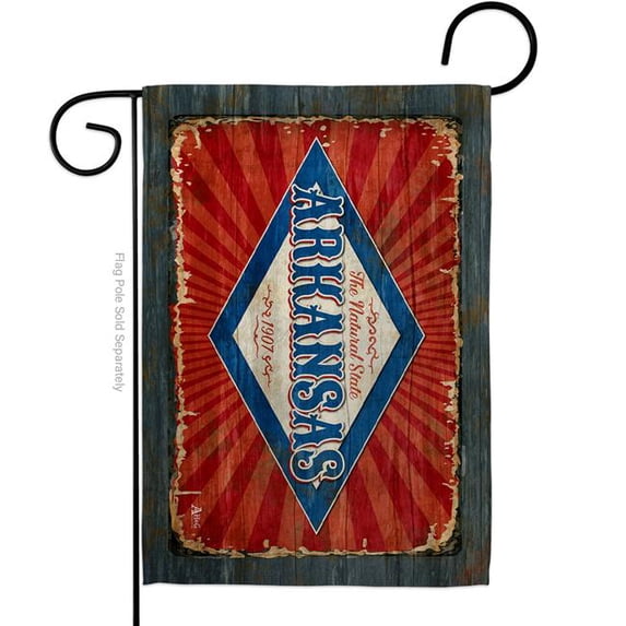 Americana Home & Garden G142948-BO 13 x 18.5 in. Arkansas Vintage American State Garden Flag with Double-Sided Horizontal House Decoration Banner Yard Gift