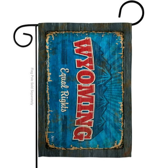 Americana Home & Garden G142995-BO 13 x 18.5 in. Wyoming Vintage American State Garden Flag with Double-Sided Horizontal House Decoration Banner Yard Gift