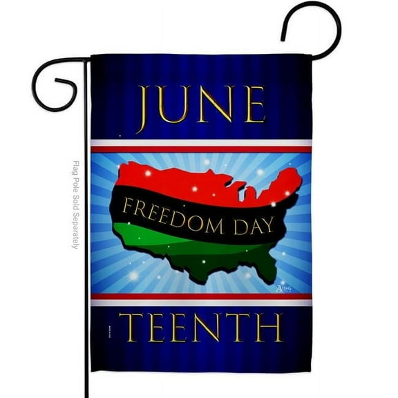 Americana Home & Garden G142996-BO 13 x 18.5 in. Freedom Day Black History Juneteenth Double-Sided Decorative Vertical Garden Flags - House Decoration Banner Yard Gift