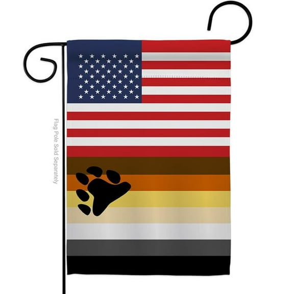 Americana Home & Garden G149029-BO US Bear Brotherhood Support Pride 13 x 18.5 in. Double-Sided Decorative Vertical Garden Flags for House Decoration Banner Yard Gift