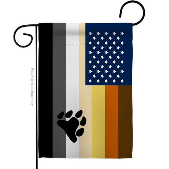 Americana Home & Garden G149646-BO US Bear Brotherhood Support Pride 13 x 18.5 in. Double-Sided Decorative Horizontal Garden Flags for House Decoration Banner Yard Gift
