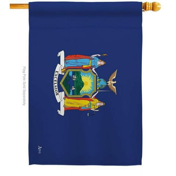 Americana Home & Garden H140533-BO 28 x 40 in. New York American State House Flag with Double-Sided Horizontal Decoration Banner Garden Yard Gift