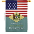 thumbnail image 1 of Americana Home & Garden H140559-BO 28 x 40 in. USA Delaware American State Vertical House Flag with Double-Sided Decorative Banner Garden Yard Gift, 1 of 1