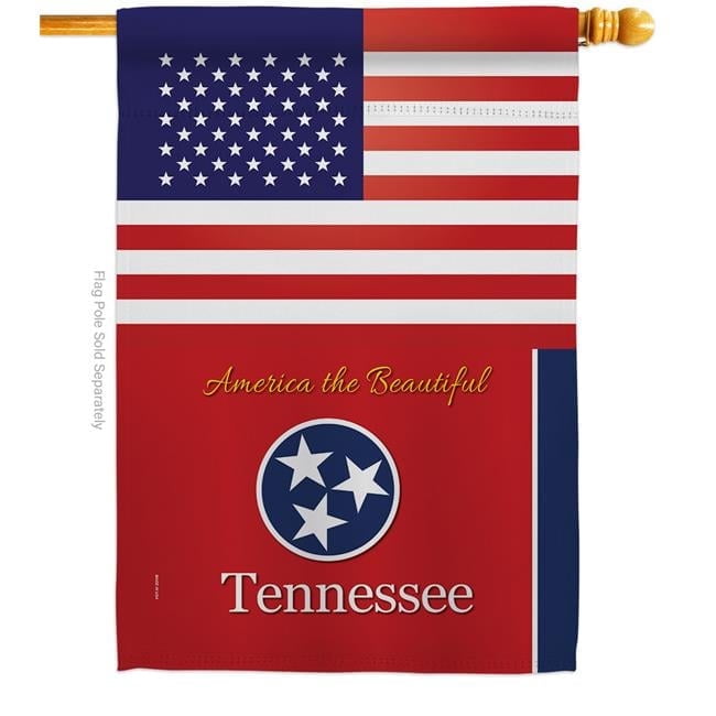 Americana Home & Garden H140594-BO 28 x 40 in. USA Tennessee American State Vertical House Flag with Double-Sided Decorative Banner Garden Yard Gift