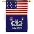 thumbnail image 1 of Americana Home & Garden H140624-BO 28 x 40 in. US Airborne House Flag with Armed Forces Army Double-Sided Decorative Vertical Flags Decoration Banner Garden Yard Gift, 1 of 1