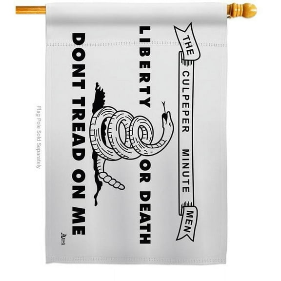 Americana Home & Garden H140709-BO 28 x 40 in. Culpepper American USA Historic House Flag with Double-Sided Horizontal Decoration Banner Garden Yard Gift