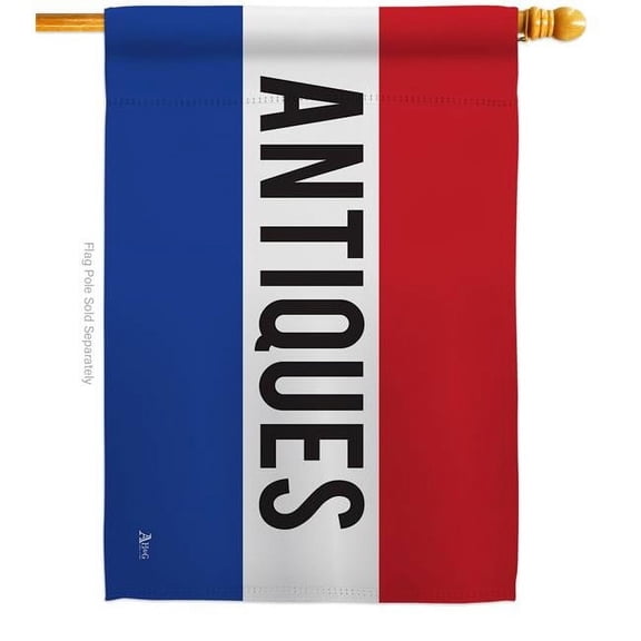 Americana Home & Garden H140778-BO Antiques Novelty Merchant 28 x 40 in. Double-Sided Decorative Horizontal House Flags for Decoration Banner Garden Yard Gift