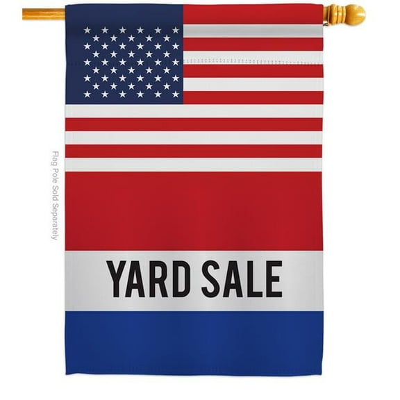 Americana Home & Garden H140853-BO US Yard Sale Novelty Merchant 28 x 40 in. Double-Sided Decorative Vertical House Flags for Decoration Banner Garden Gift