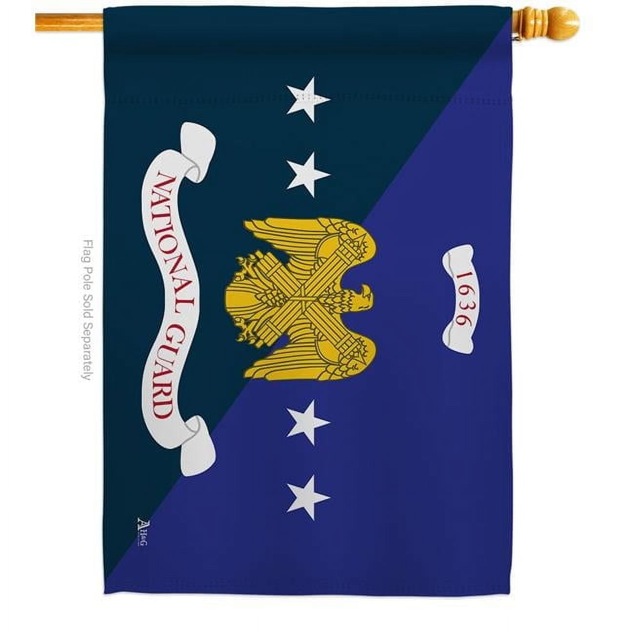 National Guard Bureau Double-Sided Patriotic House Flag 28 x 40