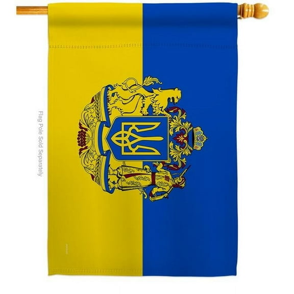 Americana Home & Garden H141202-BO Stand for Ukrainian Support Cause 28 x 40 in. Double-Sided Decorative Horizontal House Flags Decoration Banner Garden Yard Gift
