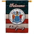 thumbnail image 1 of Americana Home & Garden H141287-BO 28 x 40 in. Welcome New Jersey Double-Sided Vertical Decoration Banner House & Garden Flag - Yard Gift, 1 of 1