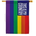 thumbnail image 1 of Americana Home & Garden H141316-BO 28 x 40 in. LGBTQ Country House Flag, 1 of 1