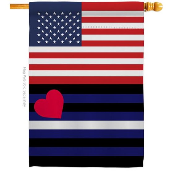 Americana Home & Garden H148038-BO US Leather Pride Support 28 x 40 in. Double-Sided Decorative Vertical House Flags for Decoration Banner Garden Yard Gift