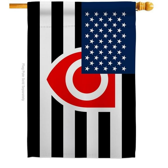 Americana Home & Garden H148657-BO US Ownership Tanos Support Pride 28 x 40 in. Double-Sided Decorative Horizontal House Flags for Decoration Banner Garden Yard Gift