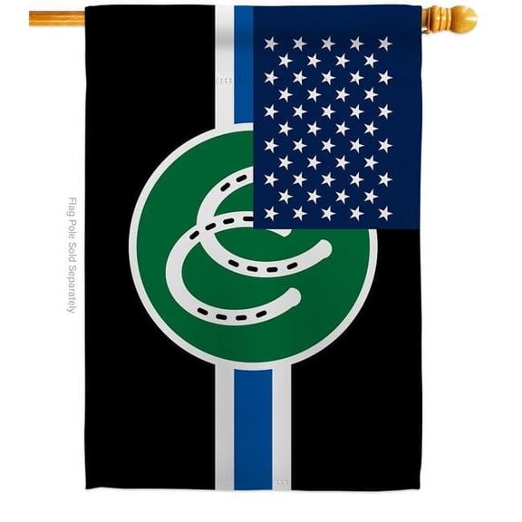 Americana Home & Garden H148661-BO US Pony Pride Support 28 x 40 in. Double-Sided Decorative Horizontal House Flags for Decoration Banner Garden Yard Gift