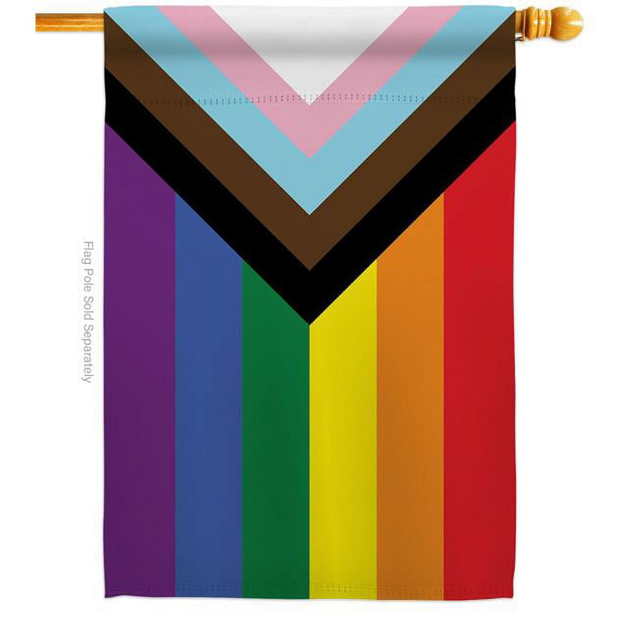 Progress Pride House Flag 28 X40 Double-Sided Yard Banner