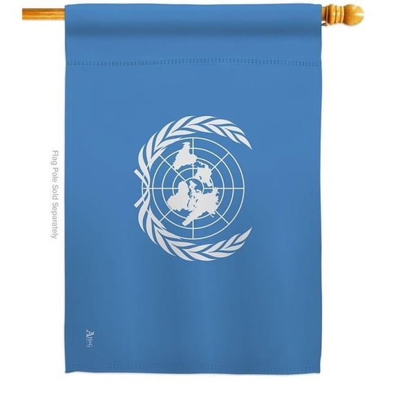 Americana Home & Garden United Nations Association Organization House Flag - Double-Sided - 28 x 40 in.
