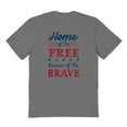 thumbnail image 1 of Americana Home Of The Free Graphic Charcoal Men's Cotton T-Shirt, 1 of 1