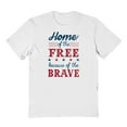 thumbnail image 1 of Americana Home Of The Free Graphic White Men's Cotton T-Shirt, 1 of 1