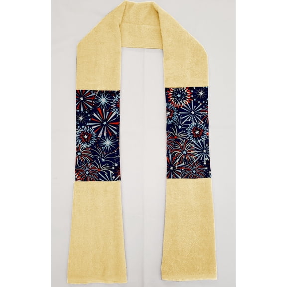Americana Kitchen Towel Boa / Scarf by Penny's Needful Things (Yellow) (Fireworks)