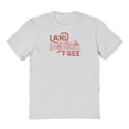 thumbnail image 1 of Americana Land Of The Free Graphic Ash Grey Men's Cotton T-Shirt, 1 of 1
