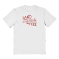 thumbnail image 1 of Americana Land Of The Free Graphic White Men's Cotton T-Shirt, 1 of 1