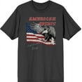 thumbnail image 1 of Americana Let Freedom Ring Charcoal Men's Crew Neck Short Sleeve Tee-Medium, 1 of 2