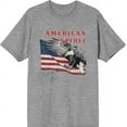 thumbnail image 1 of Americana Let Freedom Ring Heather Gray Men's Crew Neck Short Sleeve Tee-3XL, 1 of 2