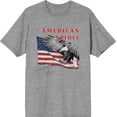 thumbnail image 1 of Americana Let Freedom Ring Heather Gray Men's Crew Neck Short Sleeve Tee-Small, 1 of 2