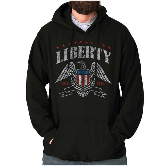 Americana Liberty USA Flag Patriot Hoodie Sweatshirt Women Men Brisco Brands M