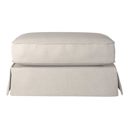 Horizon Light Gray Upholstered Pillow Top Ottoman
