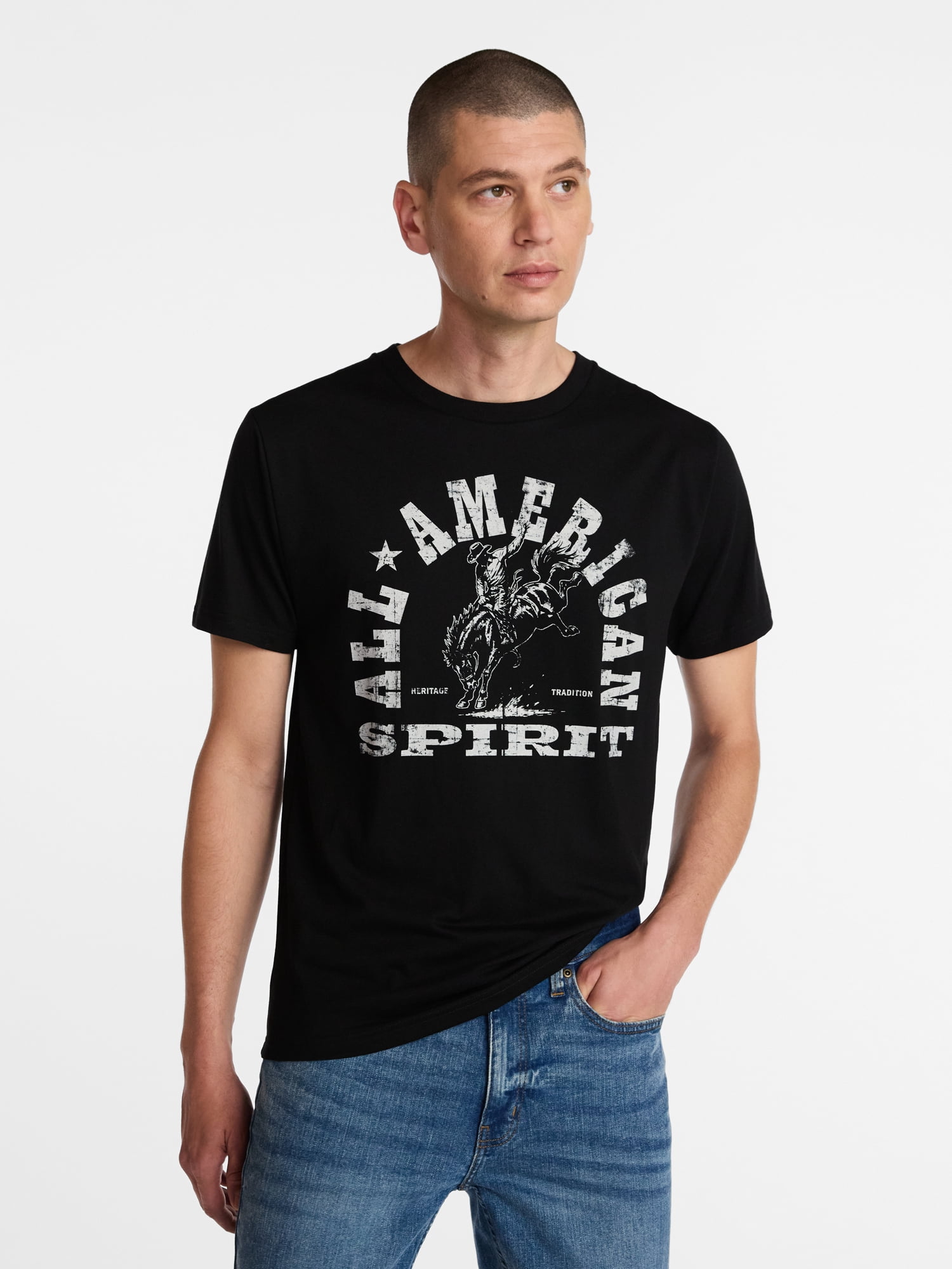 Americana Men's and Big Men's American Spirit Graphic Tee Shirt from Way to Celebrate, Sizes XS-3XLT