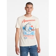 Americana Men's and Big Men's Fishing Graphic Tee Shirt from Way to Celebrate, Sizes XS-3XLT
